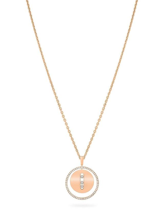 Womens Lucky Move MM 18K Rose Gold & Diamond Pendant Necklace Product Image