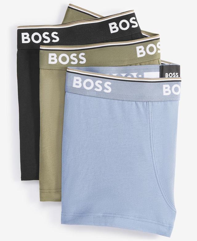 Hugo Boss Mens Logo-Waist Power Trunks, Set of 3 Product Image