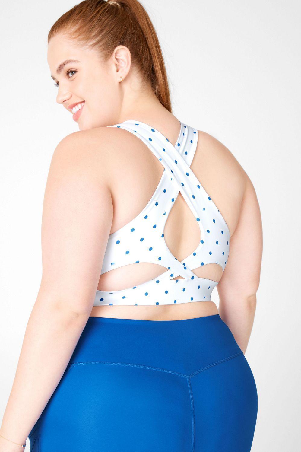 Fabletics No-Bounce Sports Bra Womens blue plus Size 4X Product Image