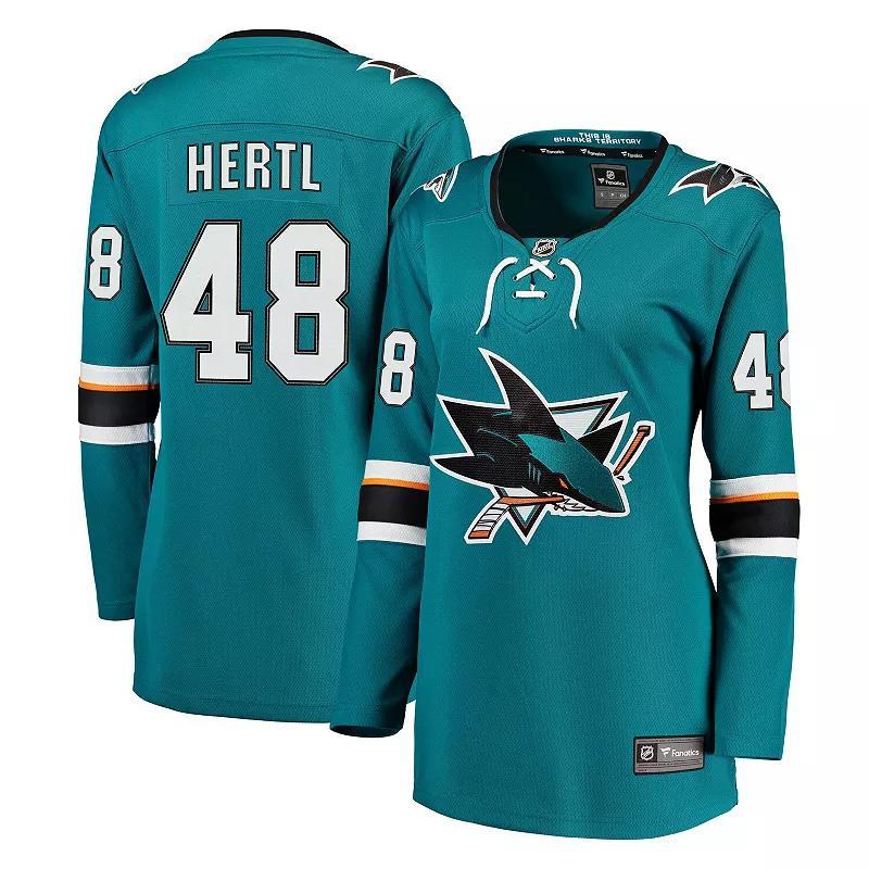 Womens Fanatics Branded Tomas Hertl Teal San Jose Sharks Home Premier Breakaway Player Jersey Product Image