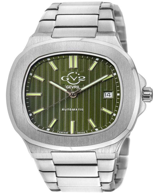 GV2 by Gevril Mens Potente Silver-Tone Stainless Steel Watch 40mm - Silver Product Image