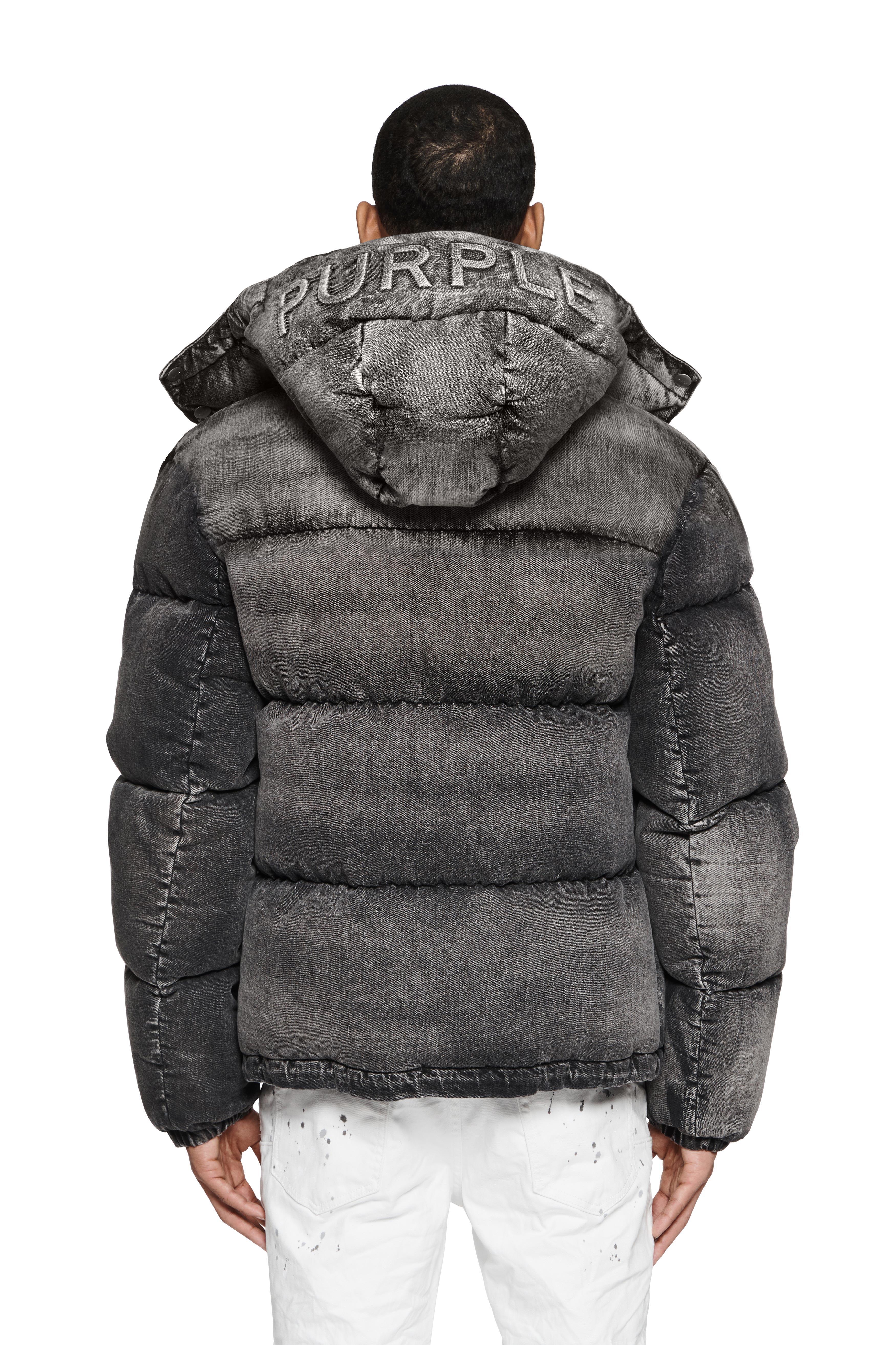 Denim Puffer Jacket Male Product Image