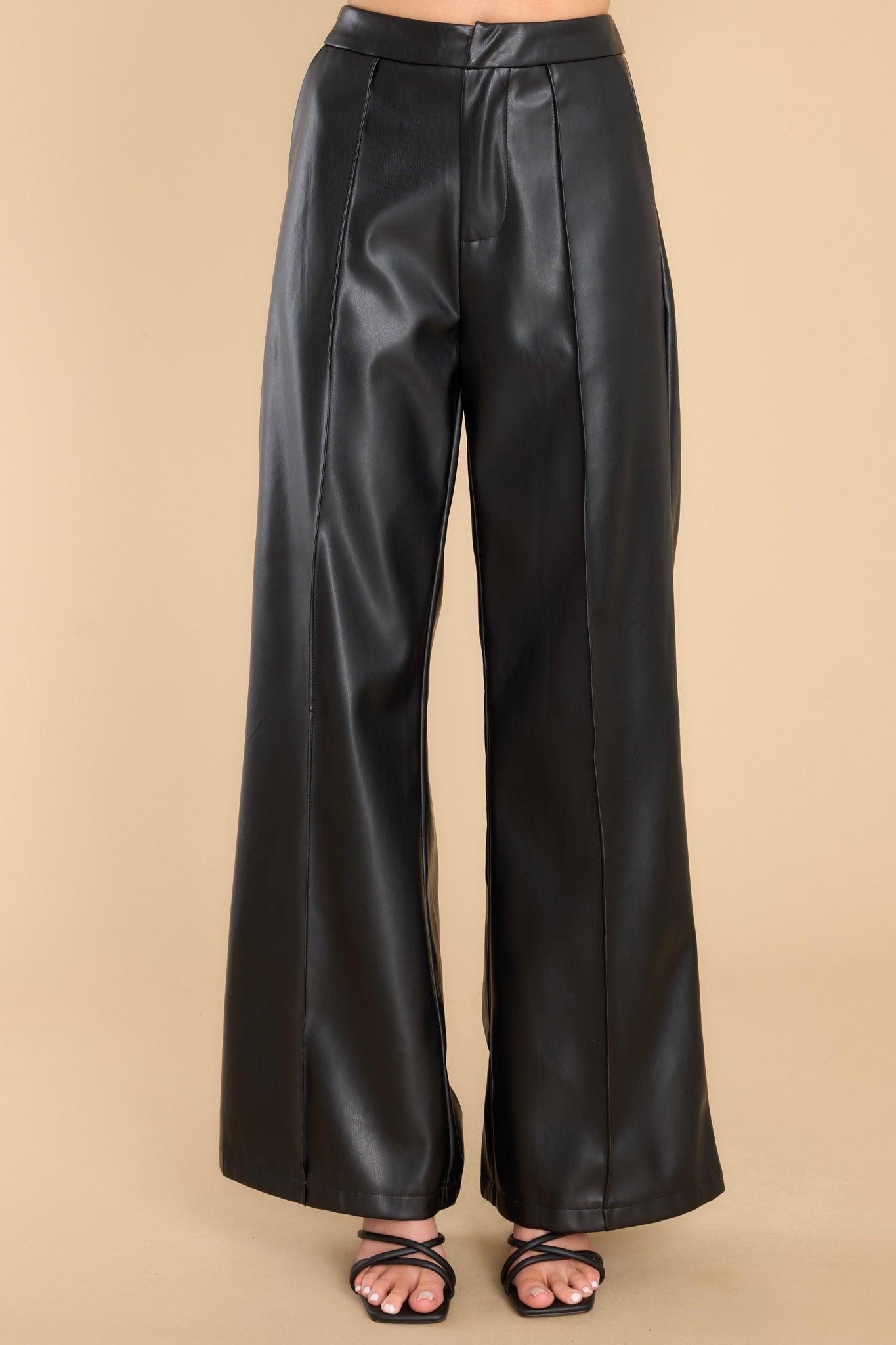 Back And Better Black Faux Leather Pants product image