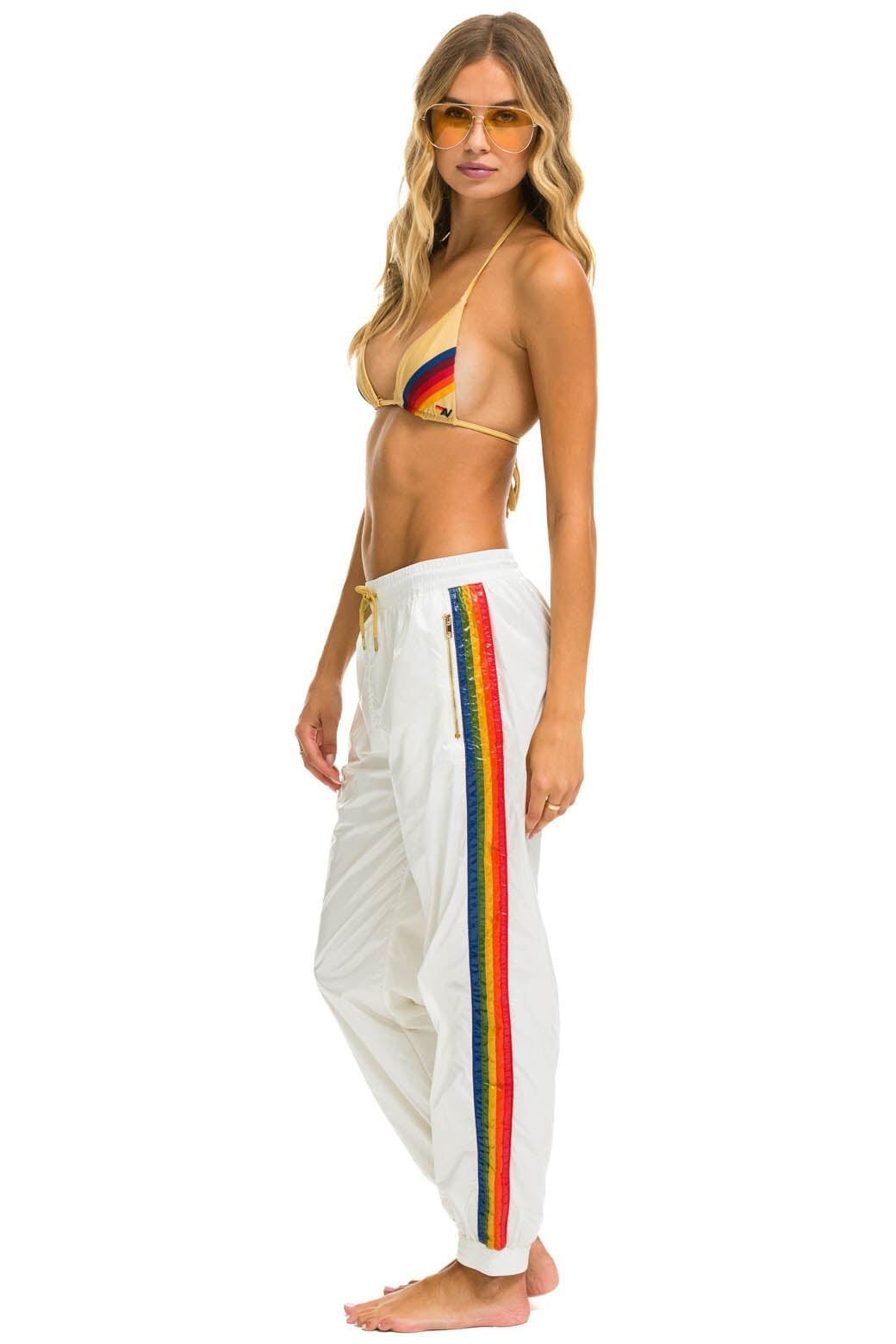 5 STRIPE WIND PANT - VINTAGE WHITE GLOSSY Female Product Image