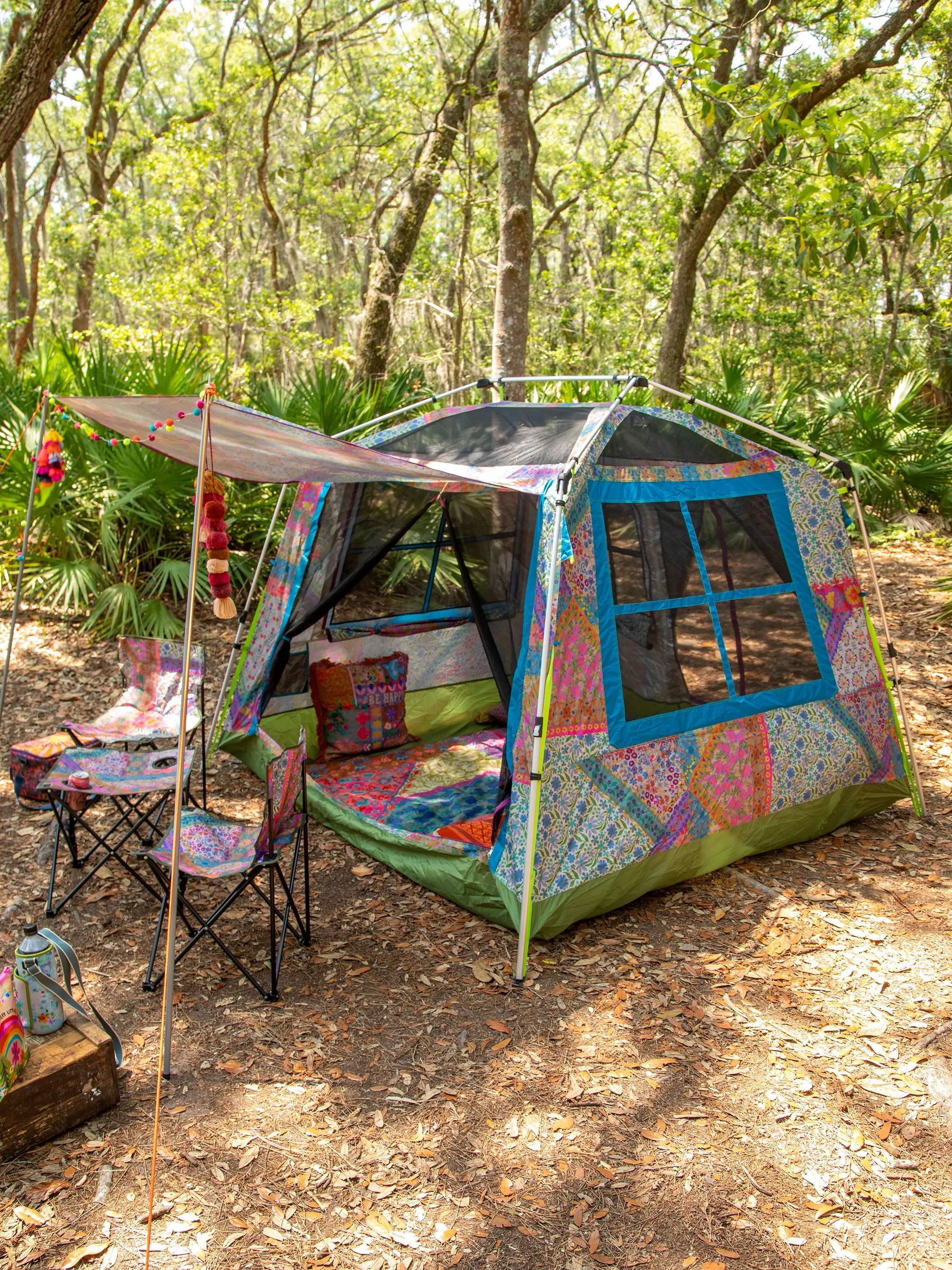 Cozy Cottage Camp Tent - Folk Flower Patchwork Product Image