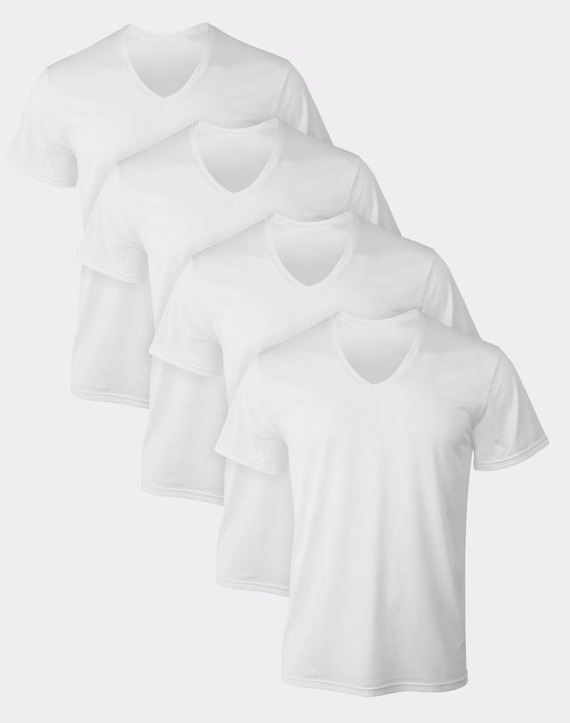 Mens Hanes Ultimate 4-Pack X-Temp Mesh V-Neck Tees Product Image