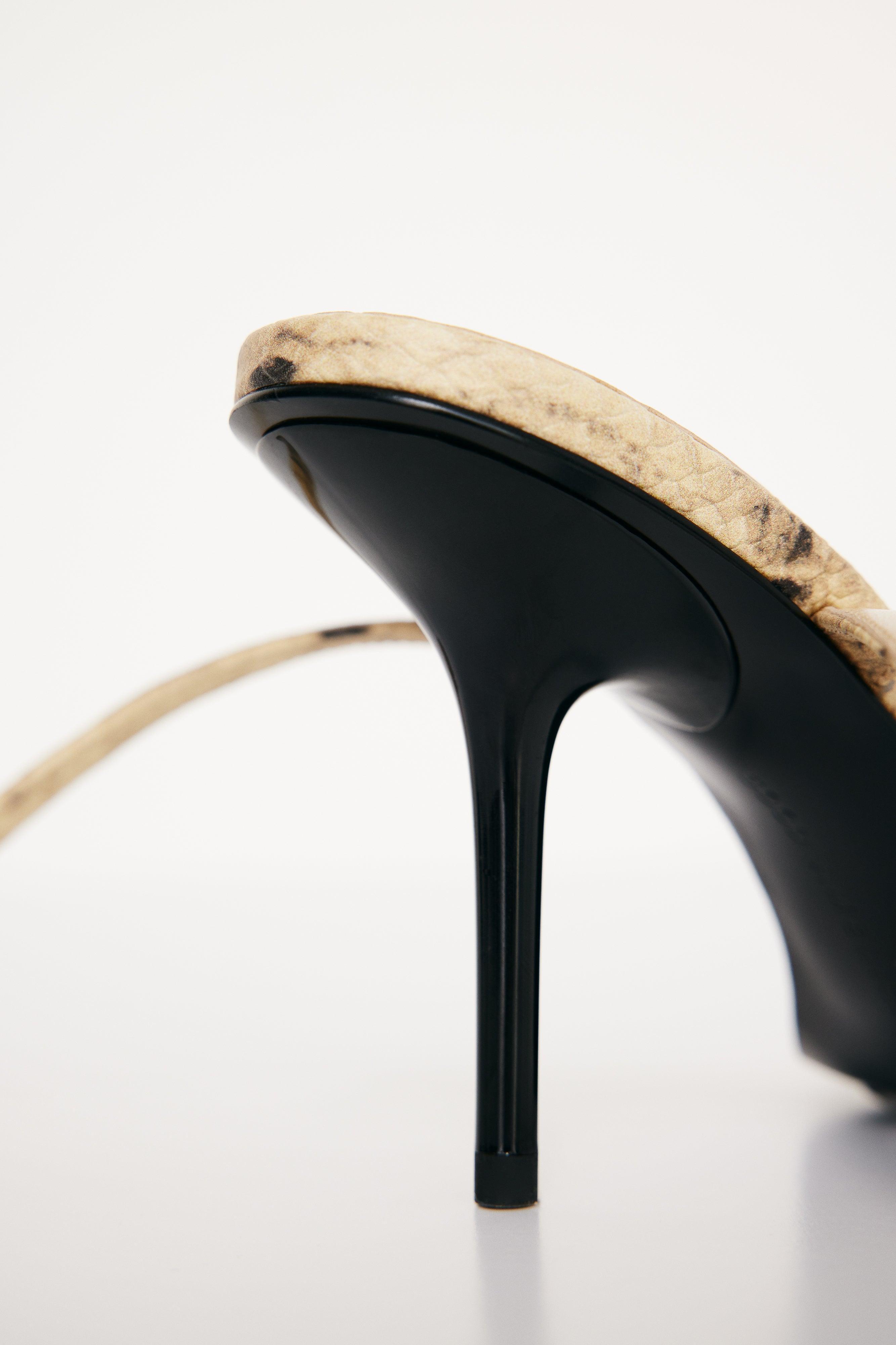 BARELY THERE STRAP HEEL | NPSP PRINT Product Image