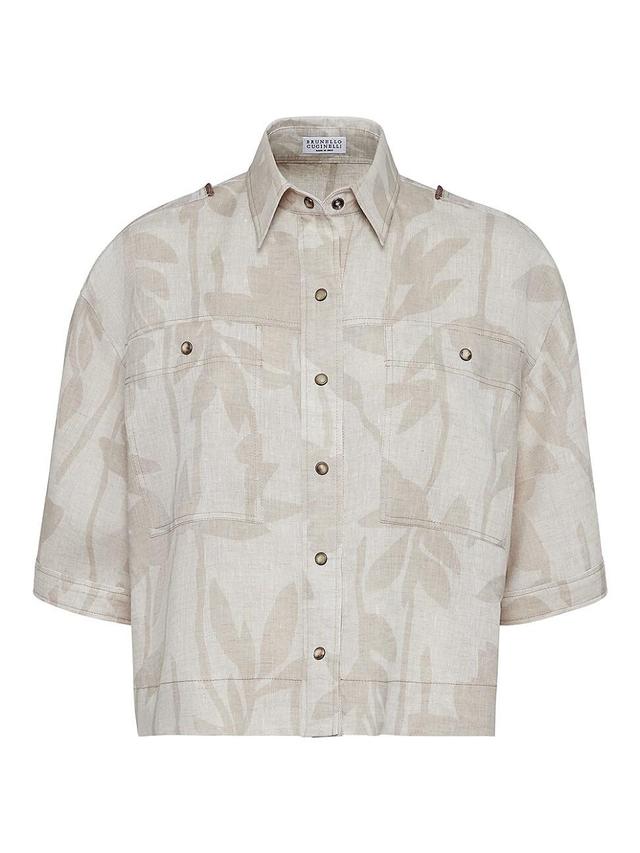 Womens Ramage Print Lessiva Linen Shirt Product Image