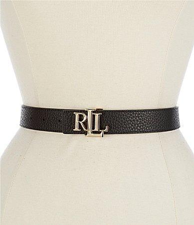 Lauren Ralph Lauren 1 Logo Reversible Pebbled Leather Belt Product Image