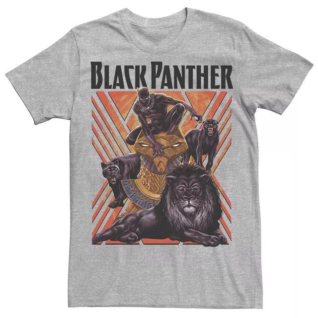 Mens Marvel Comics Black Panther Lion Tee Athletic Grey Product Image