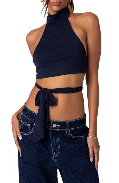 EDIKTED Hamlin Wrap Tie Halter Top Product Image