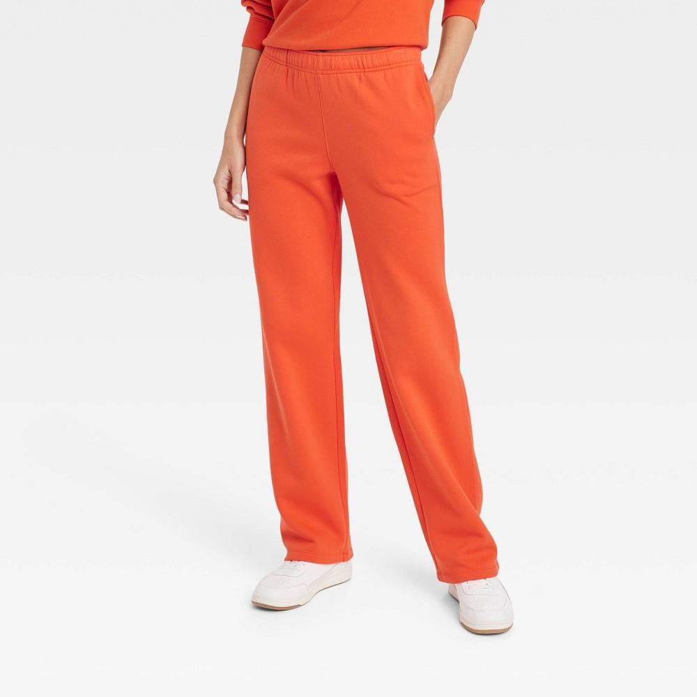 Womens Mid-Rise Straight Leg Sweatpants - Universal Thread Red XL Product Image