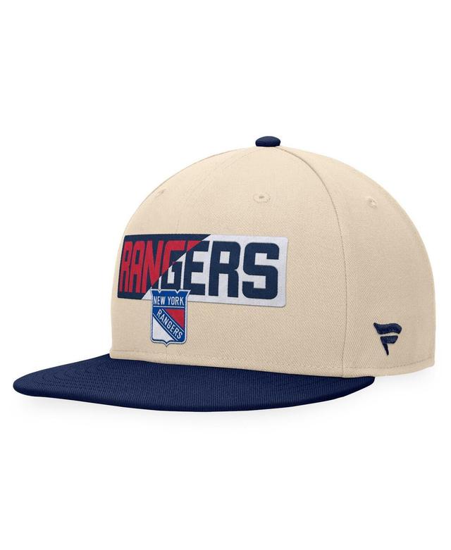 Mens Fanatics Cream/Navy New York Rangers Goalaso Snapback Hat Product Image