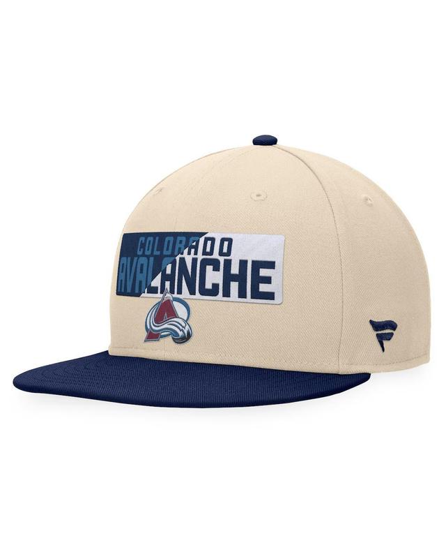 Fanatics Mens Cream Colorado Avalanche Goalaso Snapback Hat - Cream, Navy Product Image