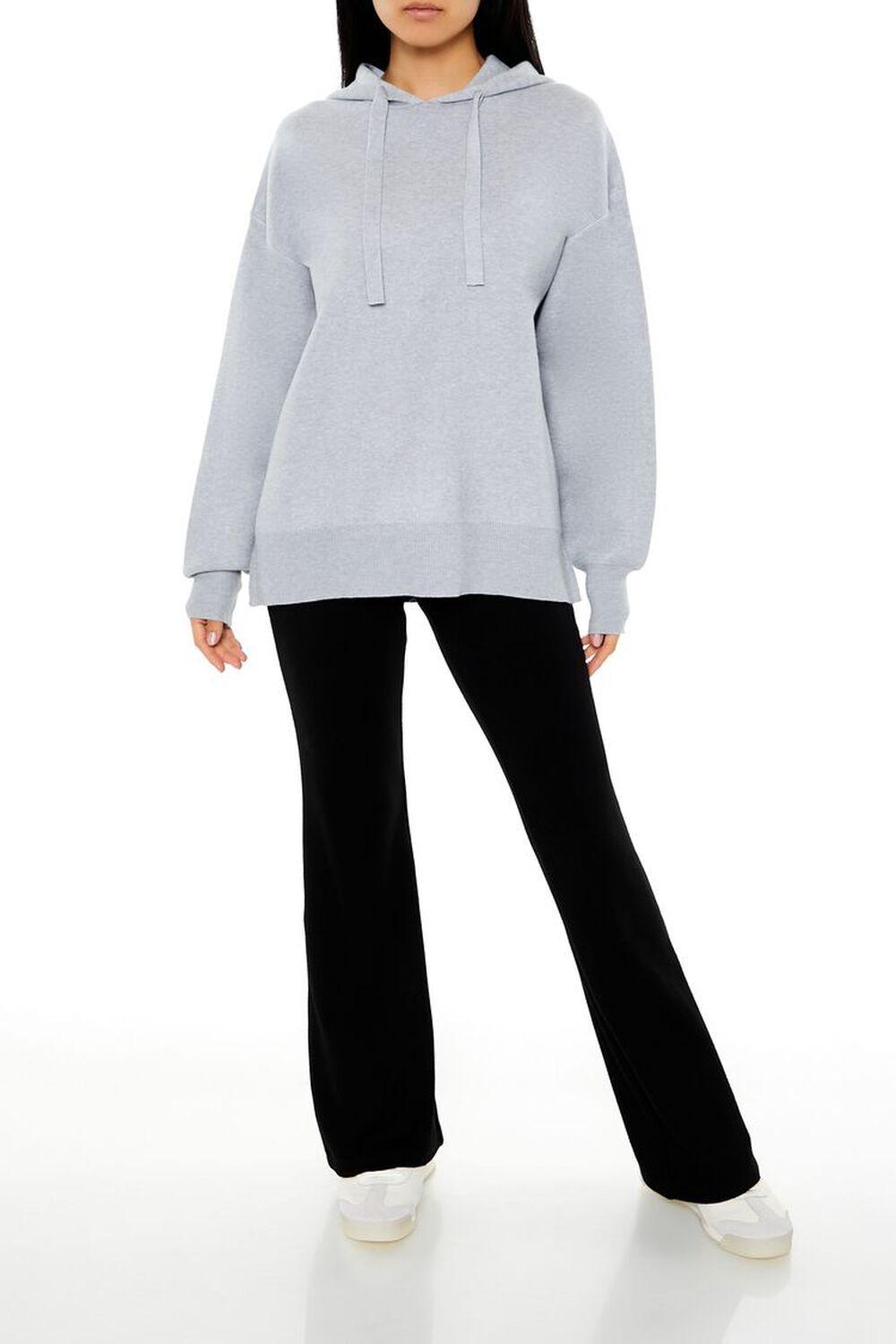 Sweater-Knit Drop-Sleeve Hoodie | Forever 21 Product Image