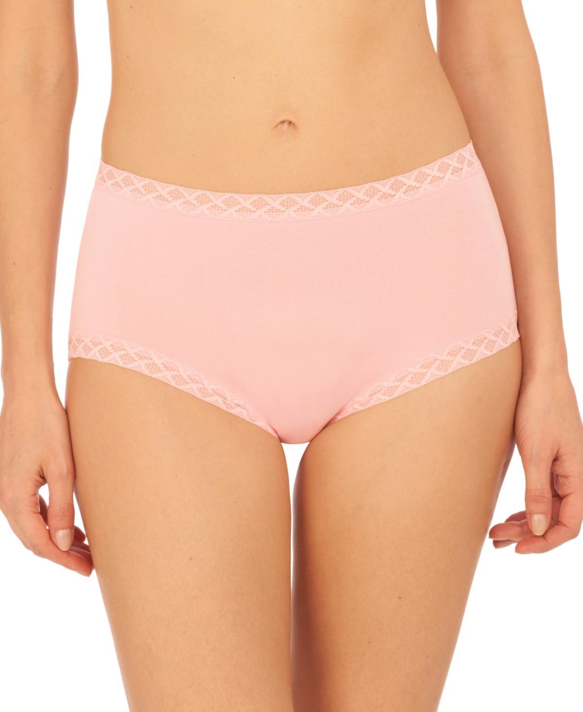 Natori Bliss Lace-Trim High Rise Cotton Brief 755058 Product Image