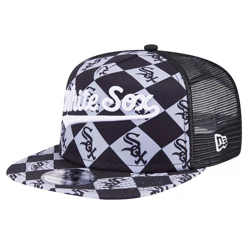 Mens New Era Chicago White Sox Seeing Diamonds A-Frame Trucker 9FIFTY Snapback Hat Product Image