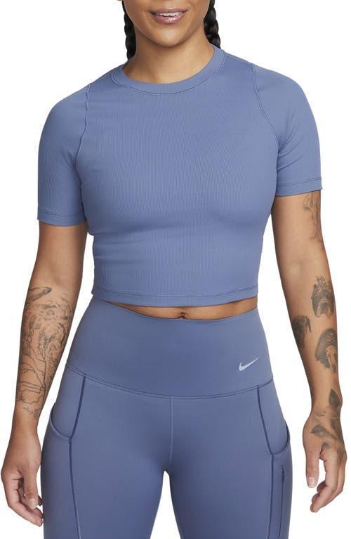 Nike Women's Zenvy Rib Dri-FIT Short-Sleeve Cropped Top Product Image