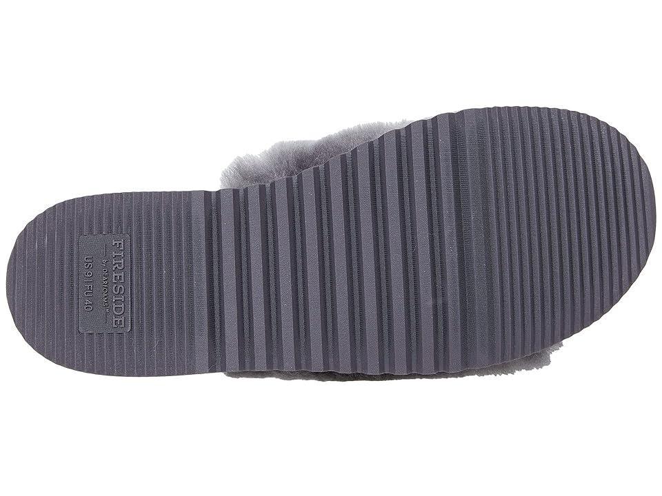 FIRESIDE by Dearfoams Cairns Genuine Shearling Slide (Grey) Women's Slippers Product Image