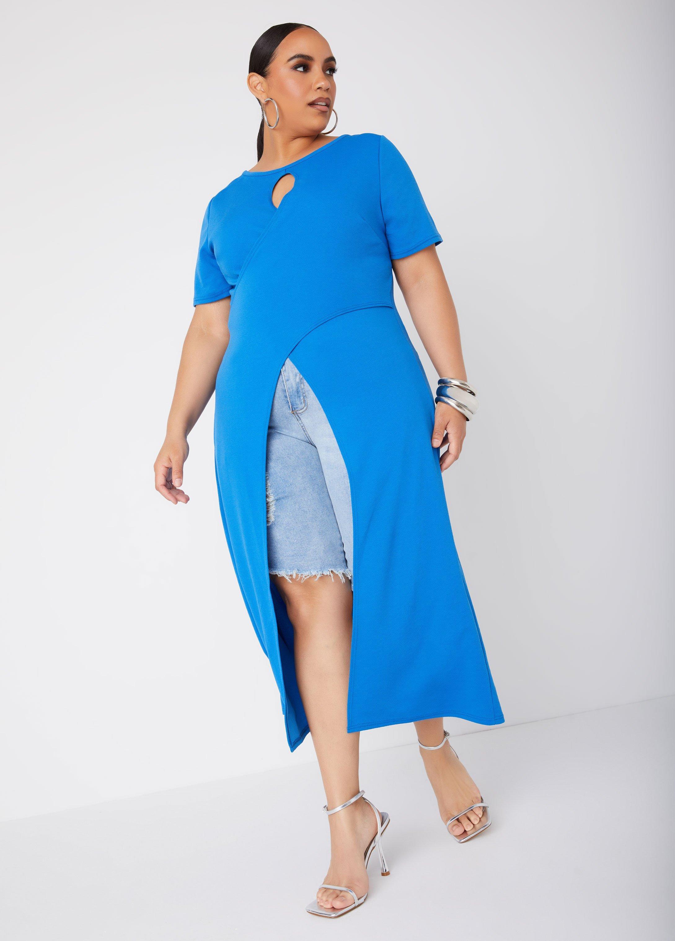 Plus Size Crisscross Textured Duster Ashley Stewart Product Image