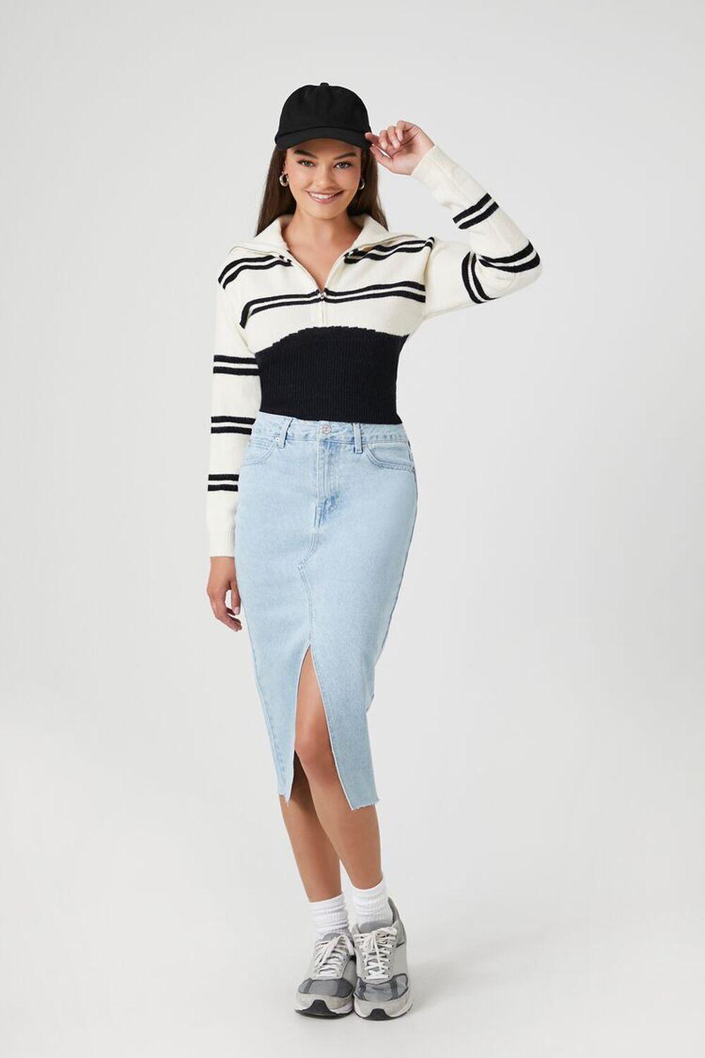 Striped Colorblock Combo Sweater | Forever 21 Product Image