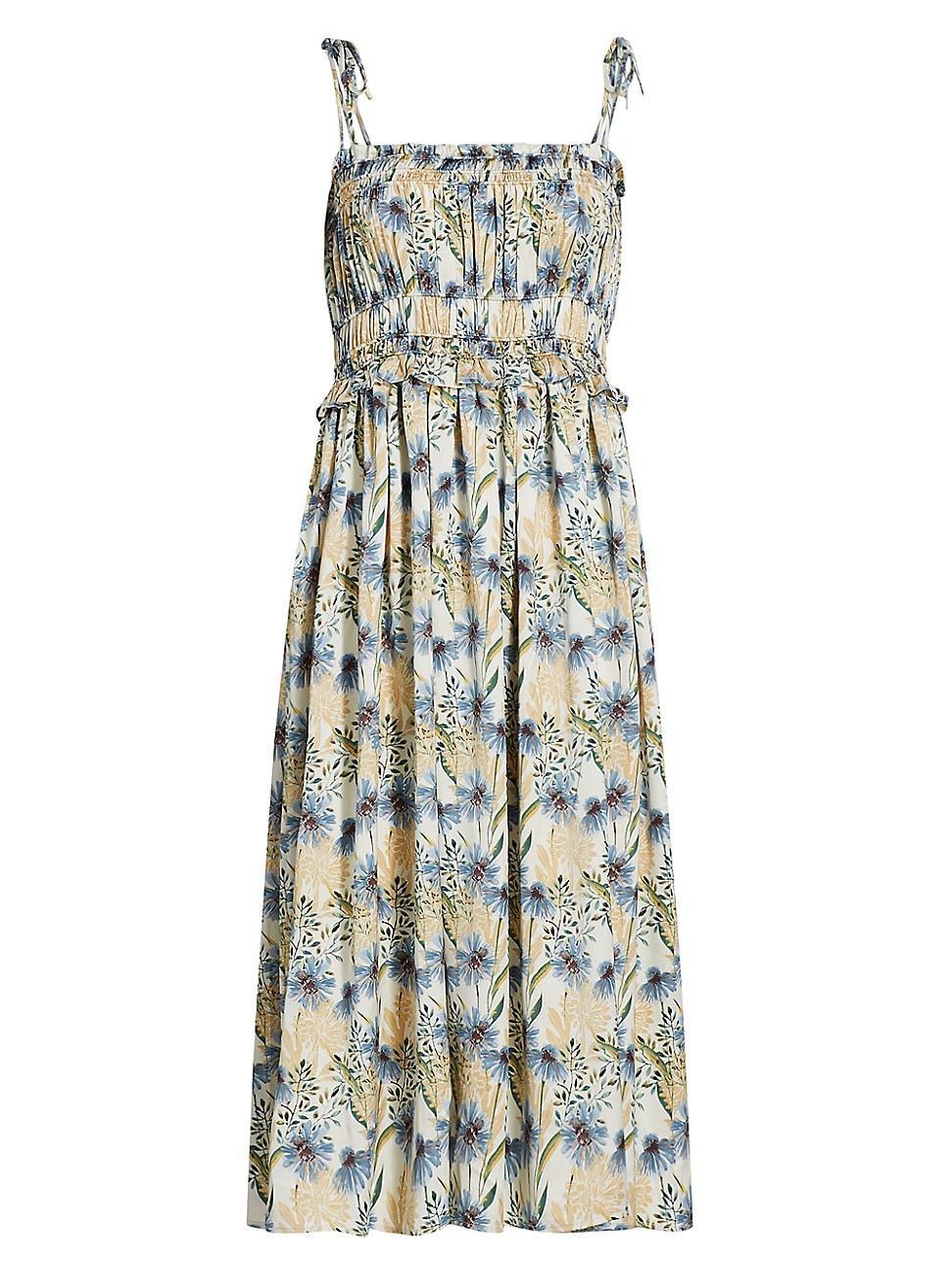 Womens Haley Floral Tie-Strap Midi-Dress Product Image