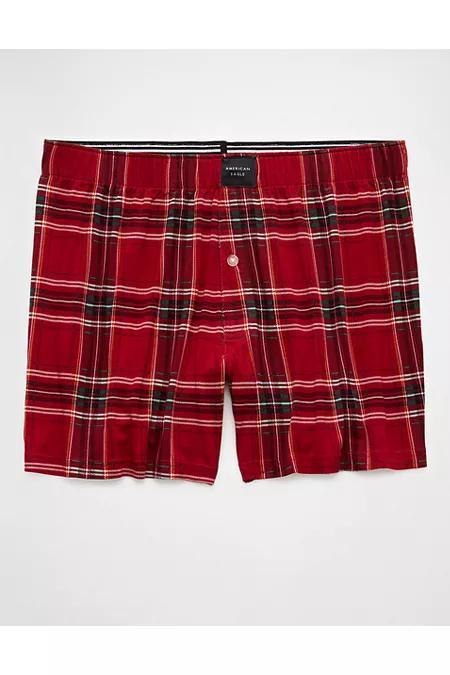 AEO Mens Plaid Slim Knit Ultra Soft Boxer Short Men's Product Image