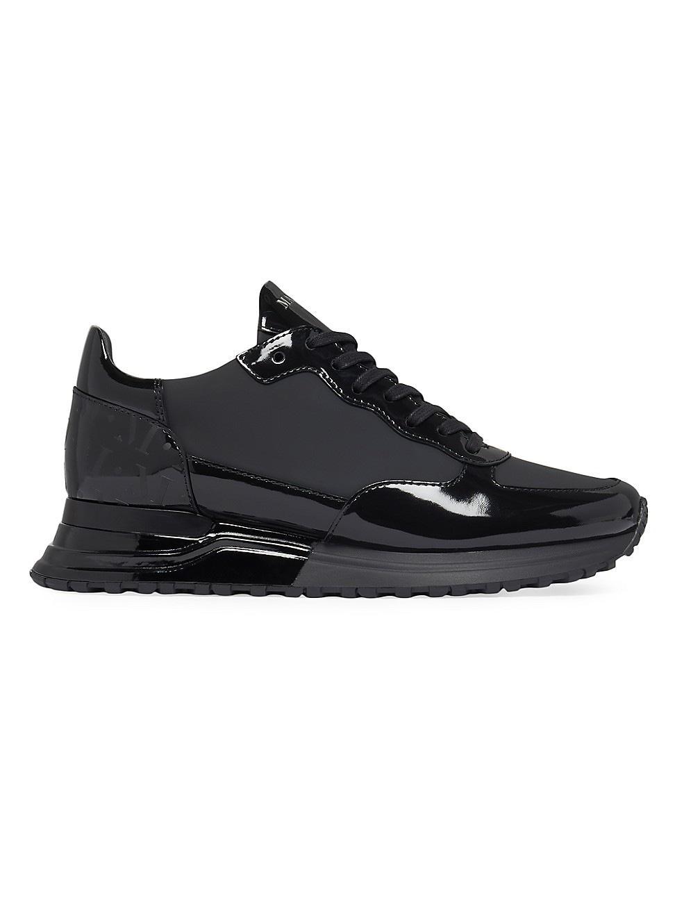 Mens Popham Patent Leather-Trimmed Low-Top Sneakers Product Image