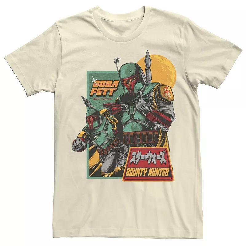 Big & Tall Star Wars Boba Fett Bounty Hunter Retro Poster Tee, Mens Product Image