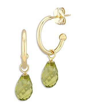 Peridot Hoop Earrings in 14k Gold Product Image