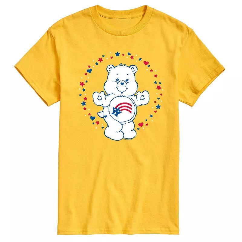 Mens Care Bears America Stars Hearts Graphic Tee Product Image