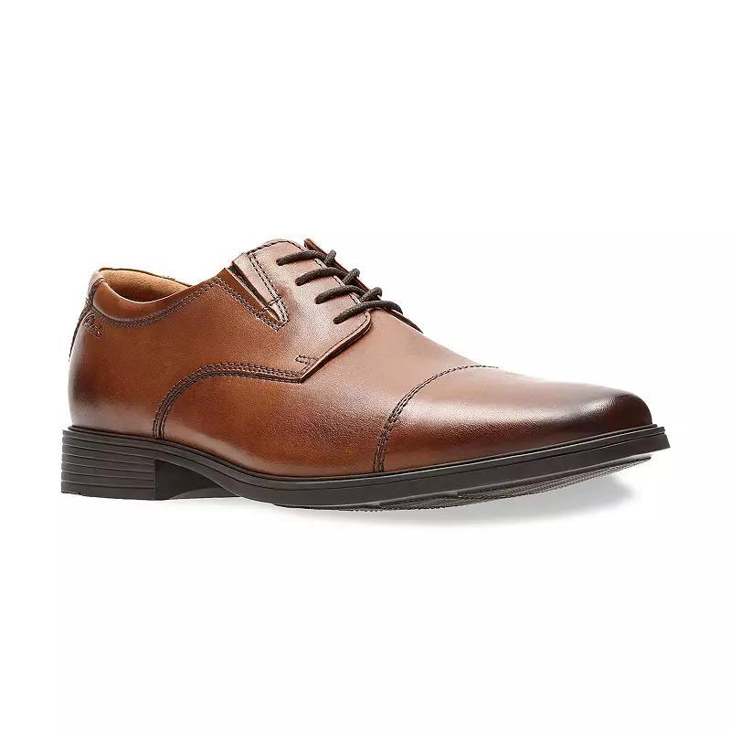 Clarks Tilden Cap (Dark Tan Leather) Men's Shoes Product Image