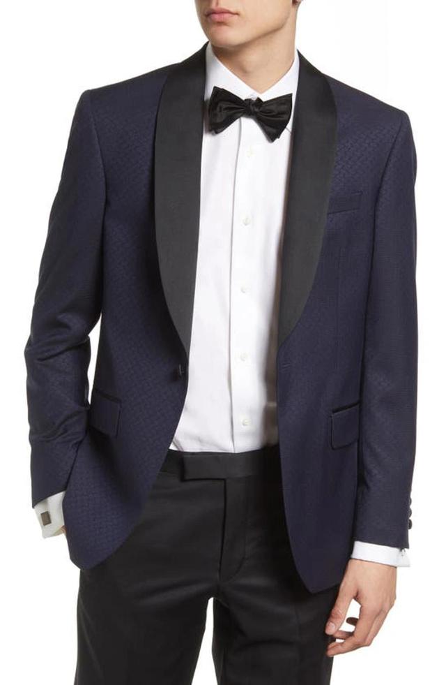 Josh Slim Fit Wool Dinner Jacket In Navy Product Image