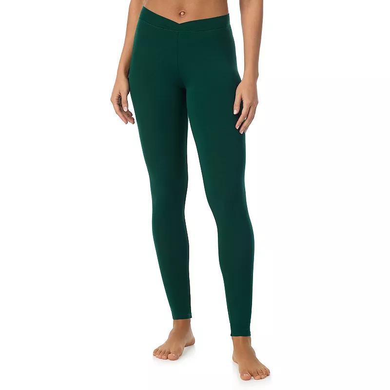 Womens Cuddl Duds Softwear with Stretch High-Waisted Leggings Green Product Image