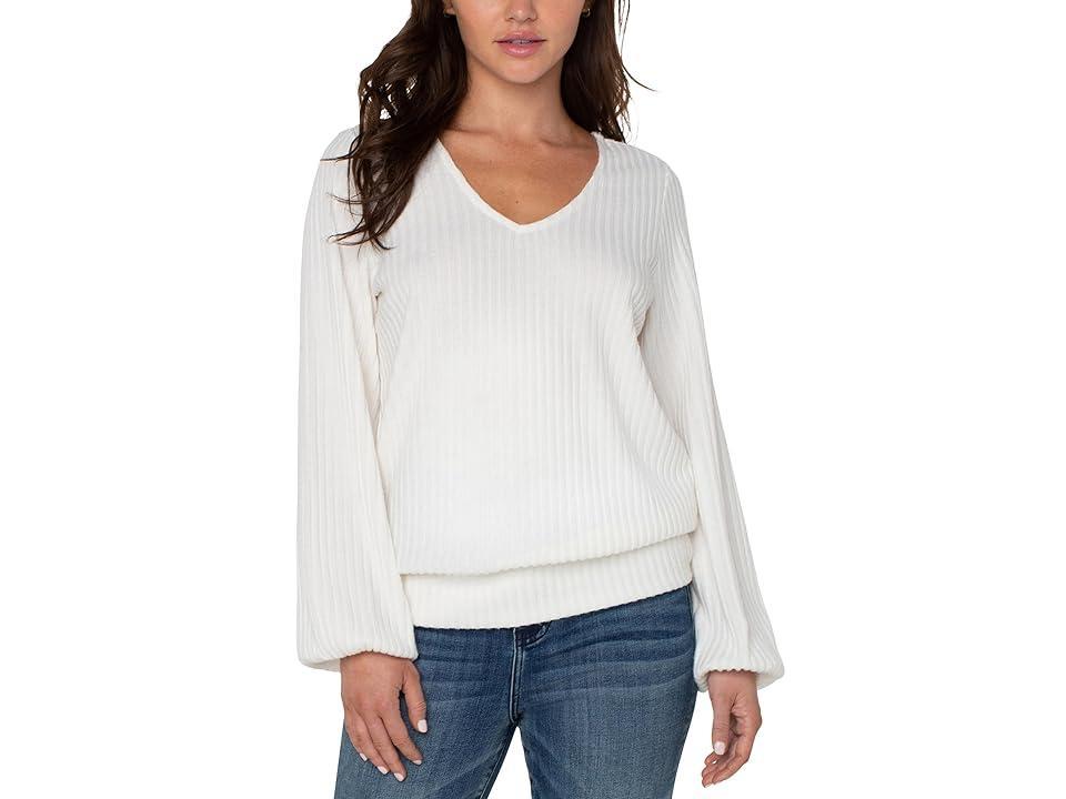 Liverpool Los Angeles Twist Back Cutout Knit Top Product Image