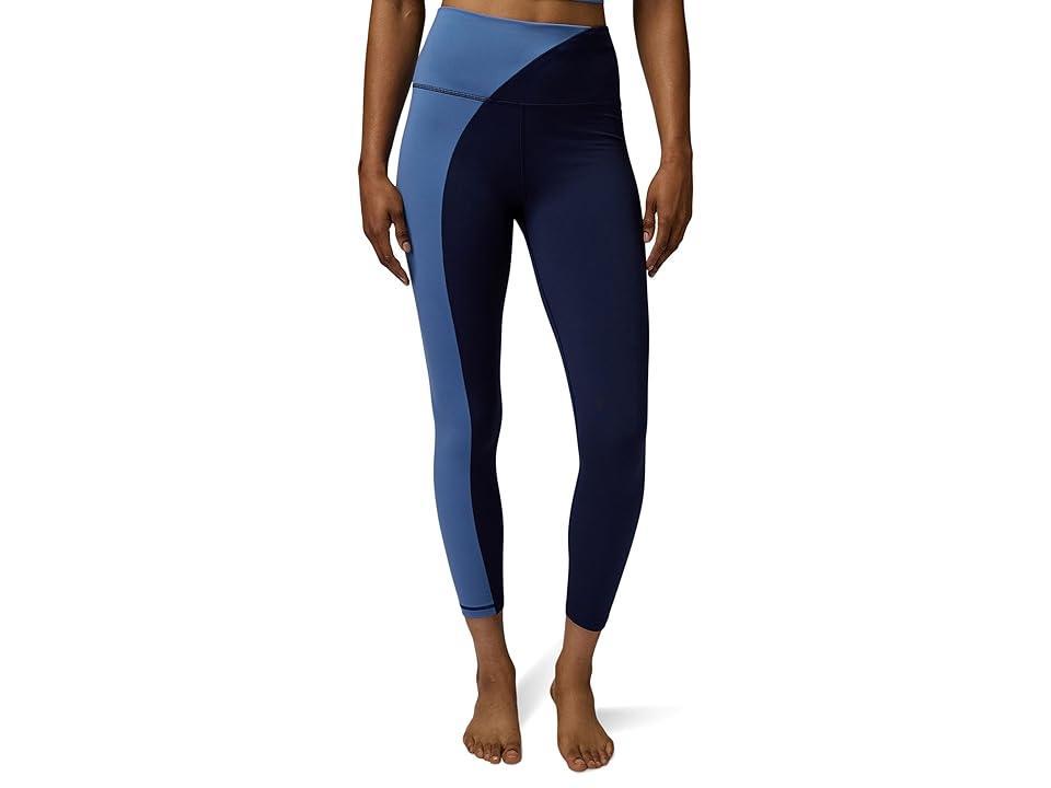 Spiritual Gangster Zoe Color-Block 7/8 Leggings (Midnight Navy/Pacific ) Women's Clothing Product Image