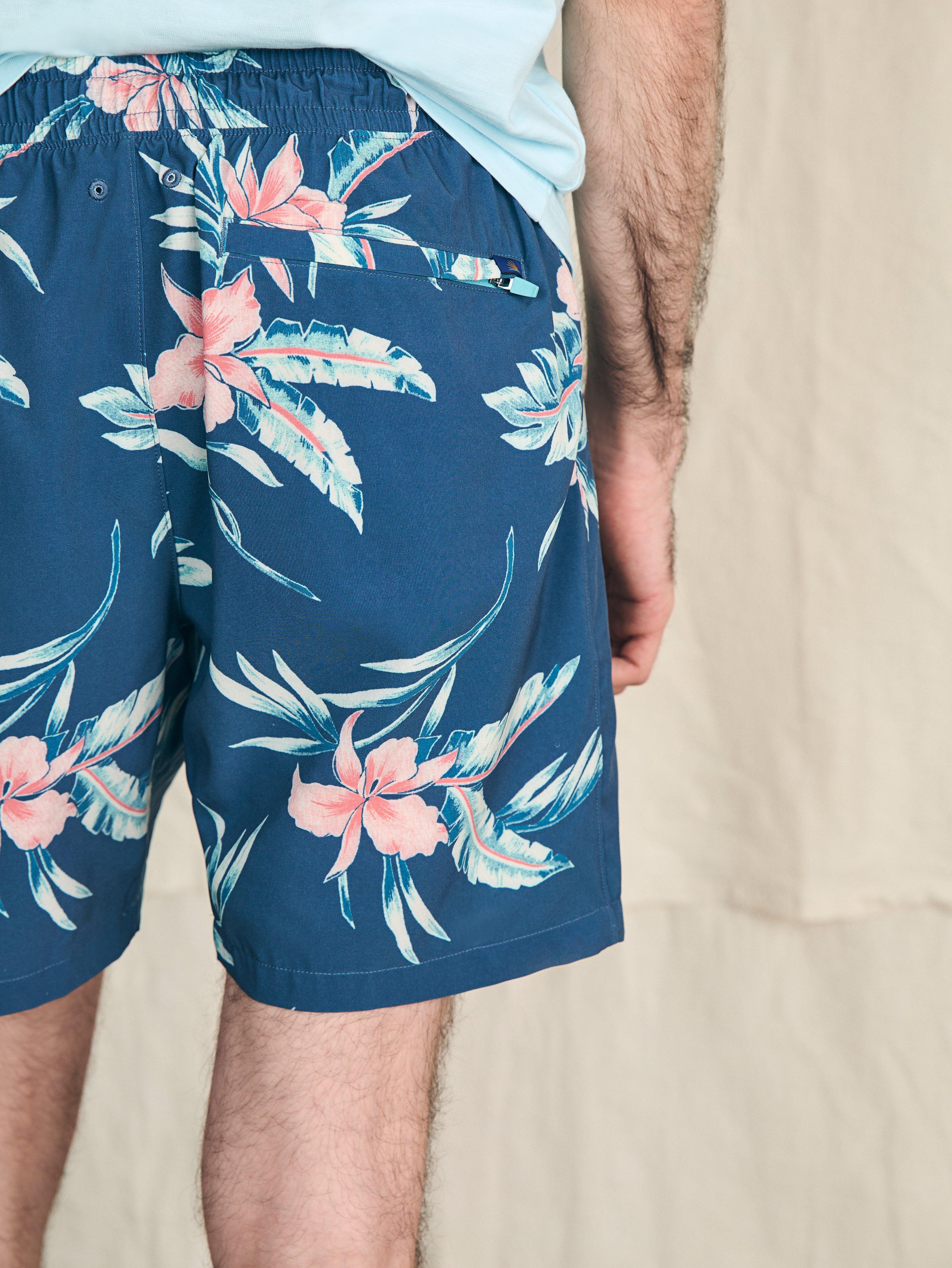 Shorelite Active Short (7" Inseam) - Navy Island Orchid Male Product Image