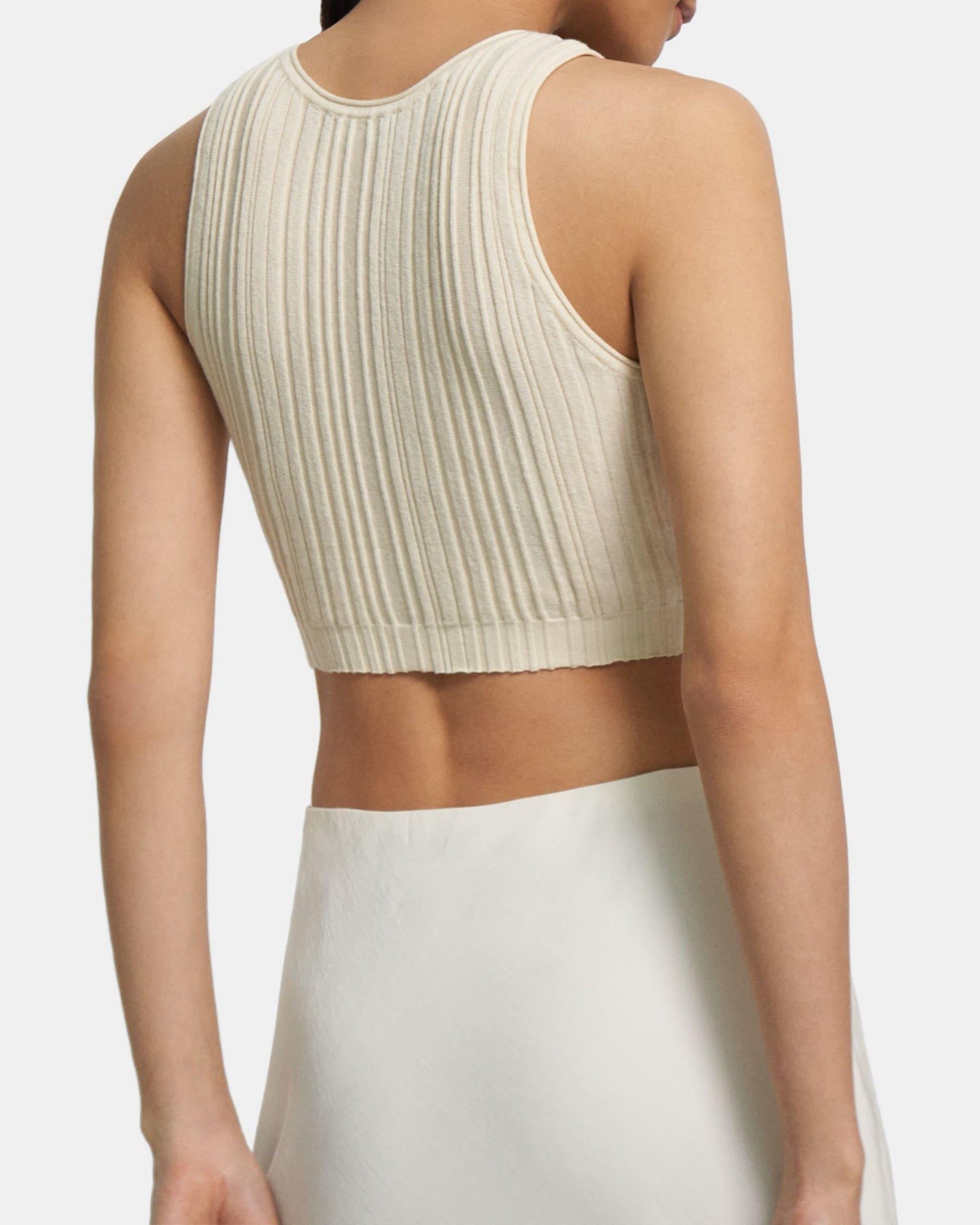 Cropped Tank in Cotton-Cashmere Product Image