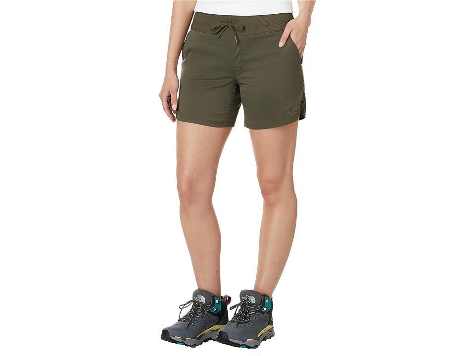 The North Face Aphrodite Motion Shorts (New Taupe Green) Women's Shorts Product Image