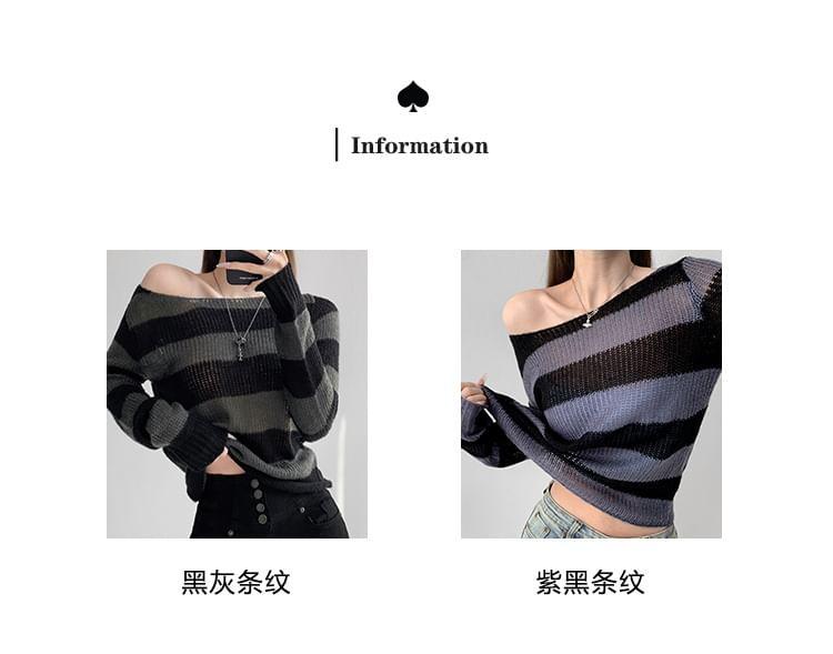 Cropped Lace-Hem V-Neck Knit Top Product Image