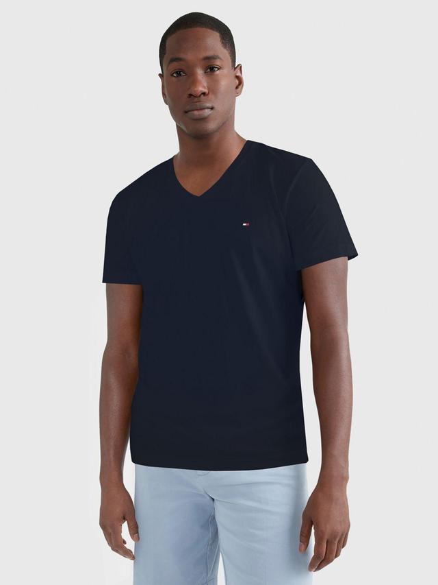 Tommy Hilfiger Men's Slim Fit Solid V-Neck T-Shirt Product Image