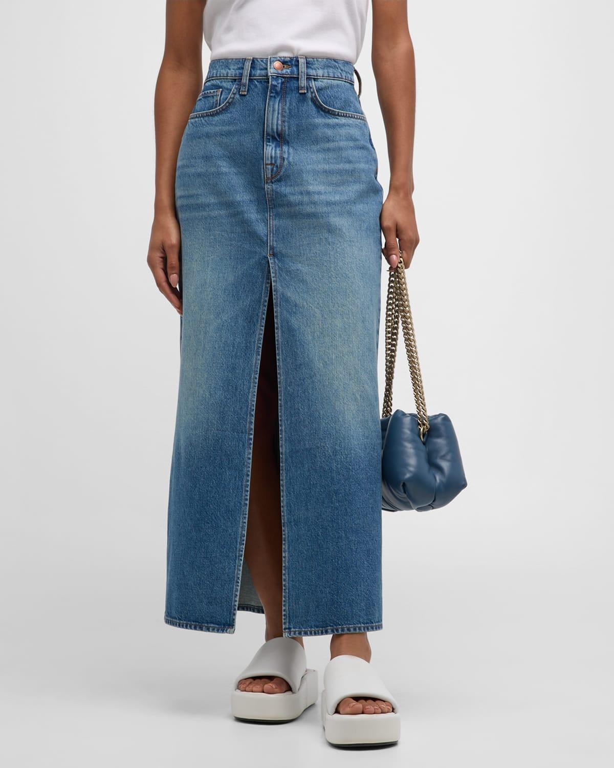 Womens Ms. Westwood Denim Maxi Skirt Product Image