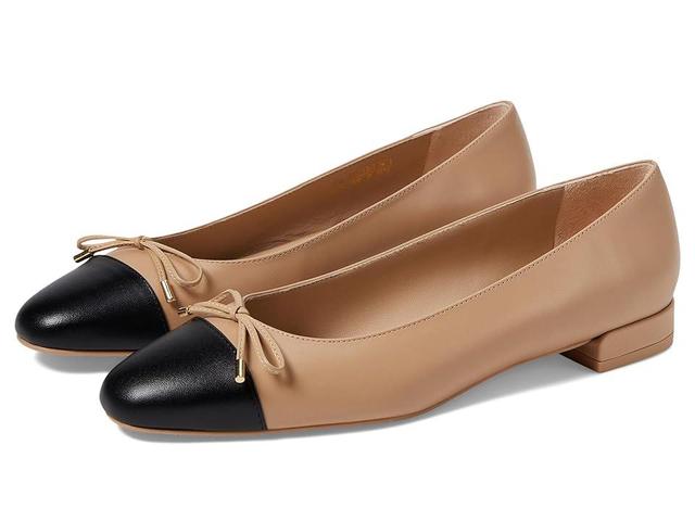 Stuart Weitzman Sleek Bow Flat (Adobe/Black 1) Women's Flat Shoes Product Image