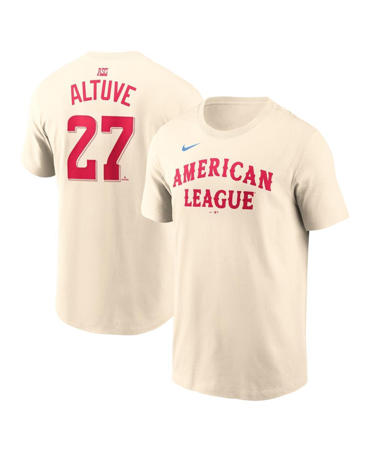 Nike Mens Jose Altuve Cream American League 2024 Mlb All-Star Game Name Number T-Shirt Product Image