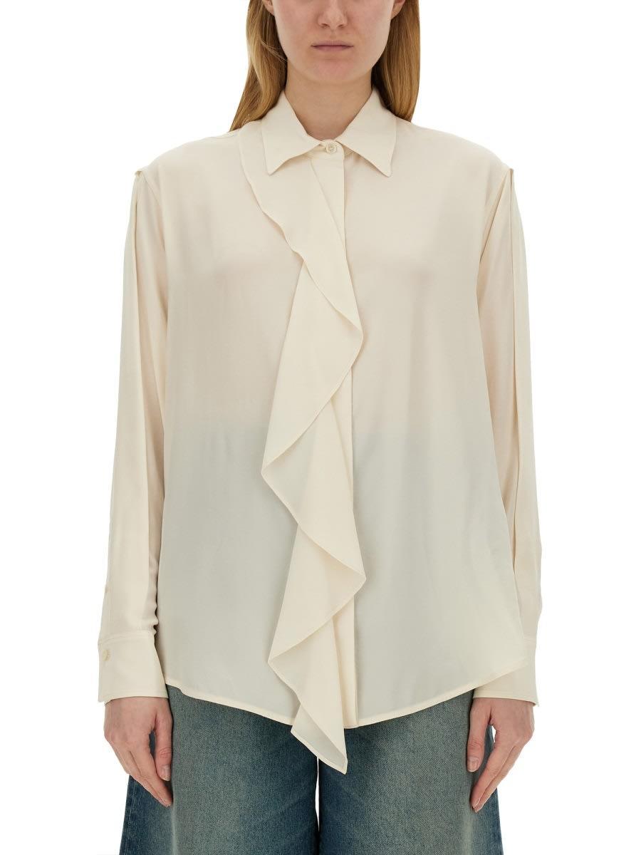 Silk Shirt In Ivory Product Image