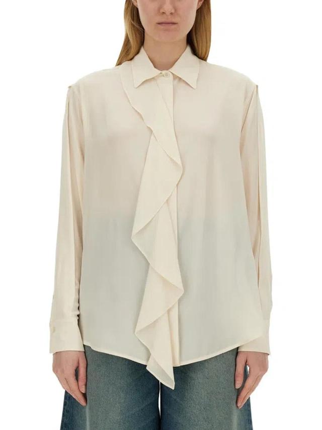 Silk Shirt In Ivory Product Image