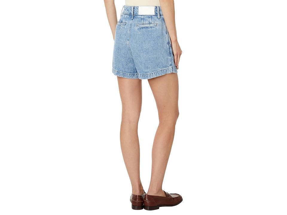 Womens Pleated Denim Shorts Product Image