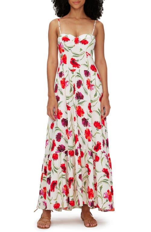 Etta Tiered Floral-Print Sweetheart Maxi Dress Product Image