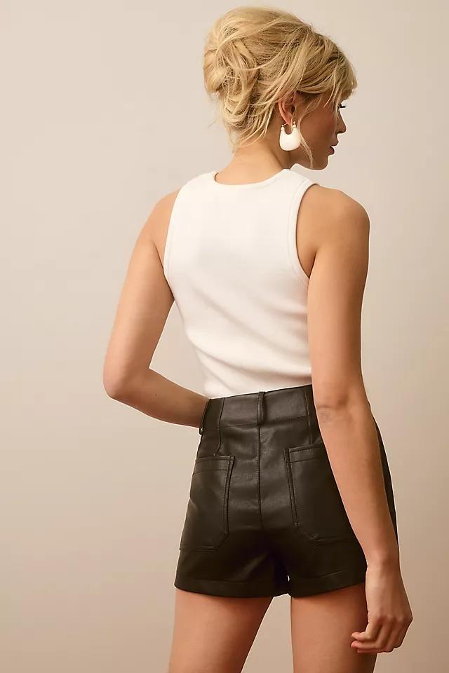 The Colette Faux Leather Shorts by Maeve Product Image