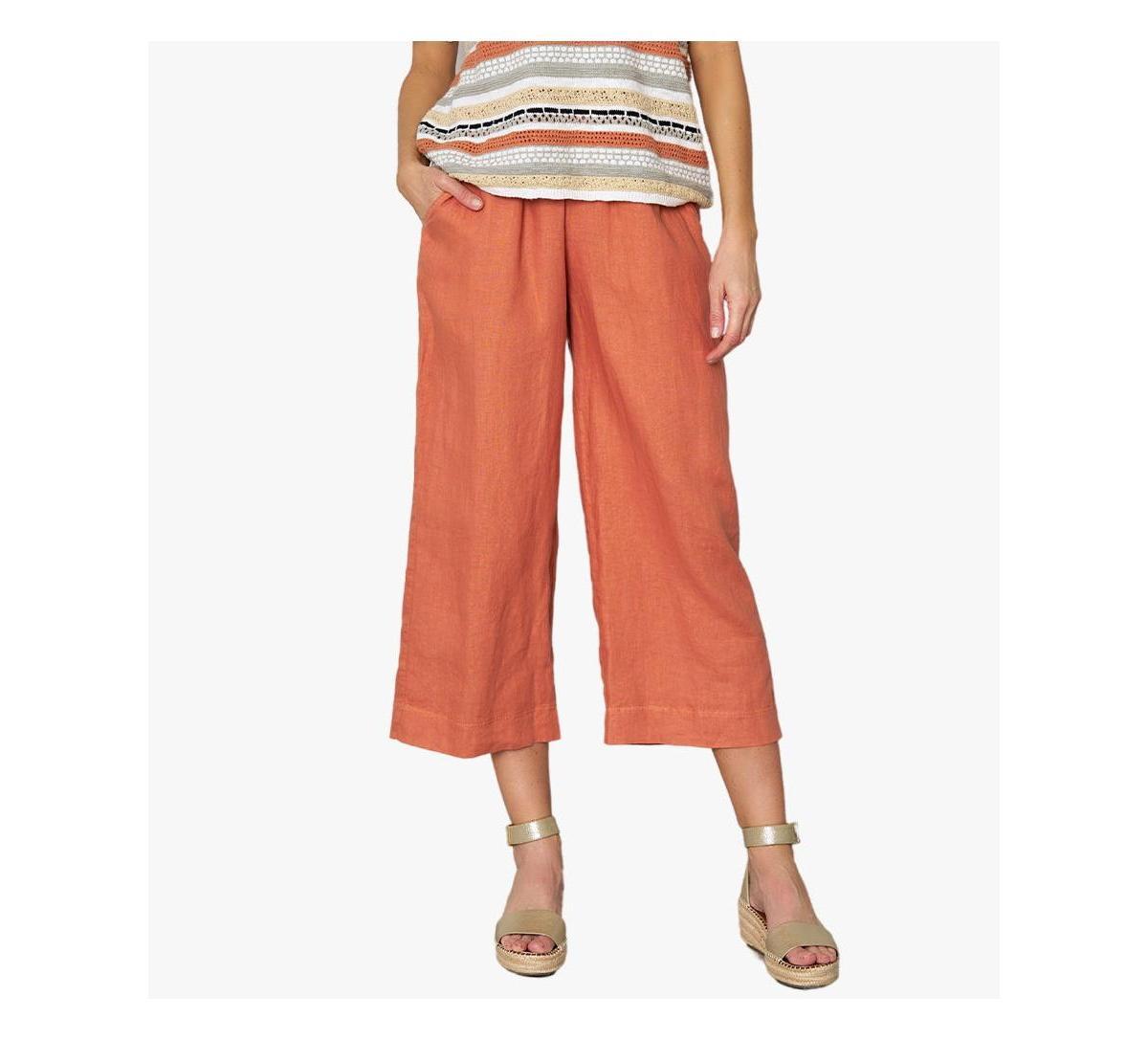 Stella Carakasi Womens Pull On Linen City Pants Product Image